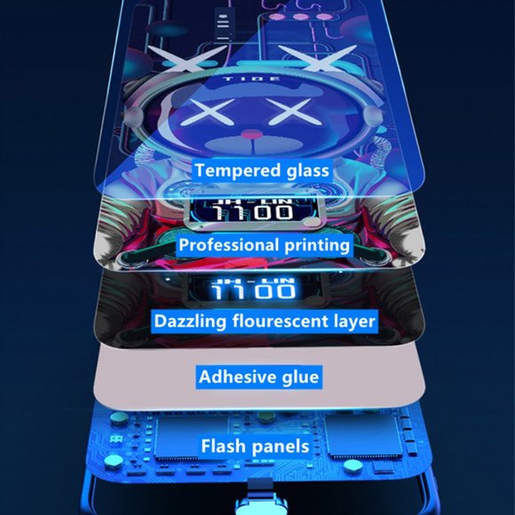 LED Smart Luminous iPhone 13 Series Tempered Glass Cases - Marvel Design - Picture 5 of 6